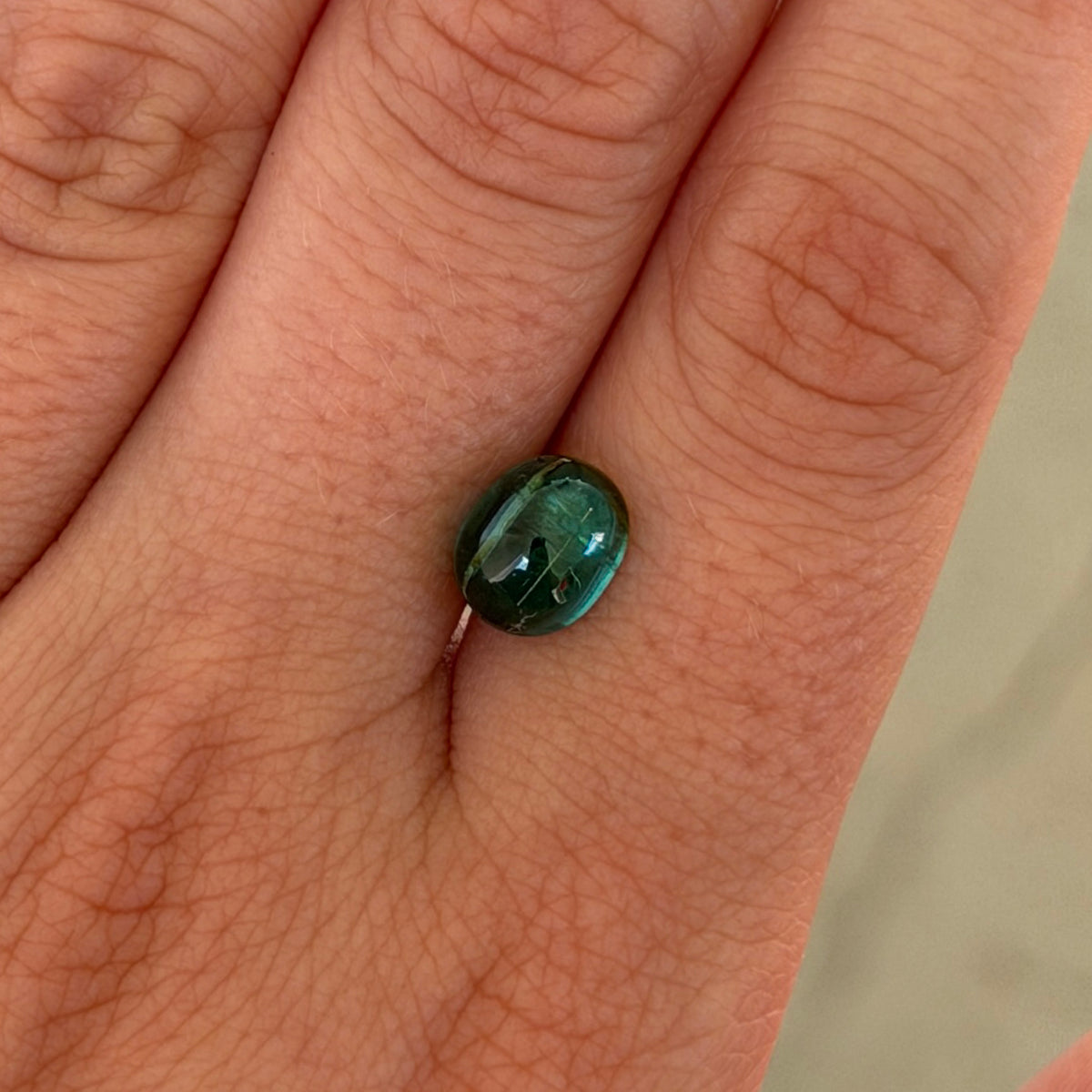 2.36ct Teal Green Tourmaline Cabochon