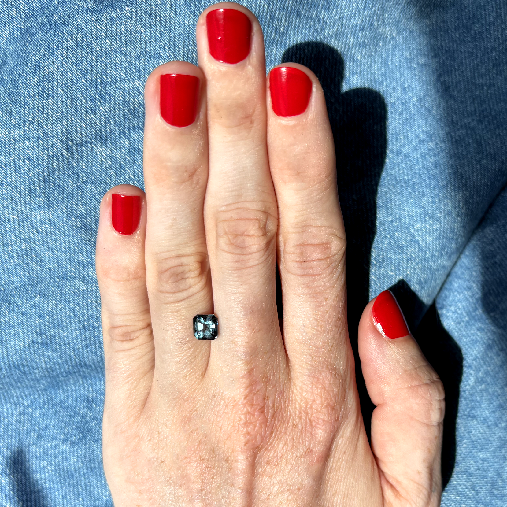 Bespoke 1.54ct Denim Asscher Cut Spinel