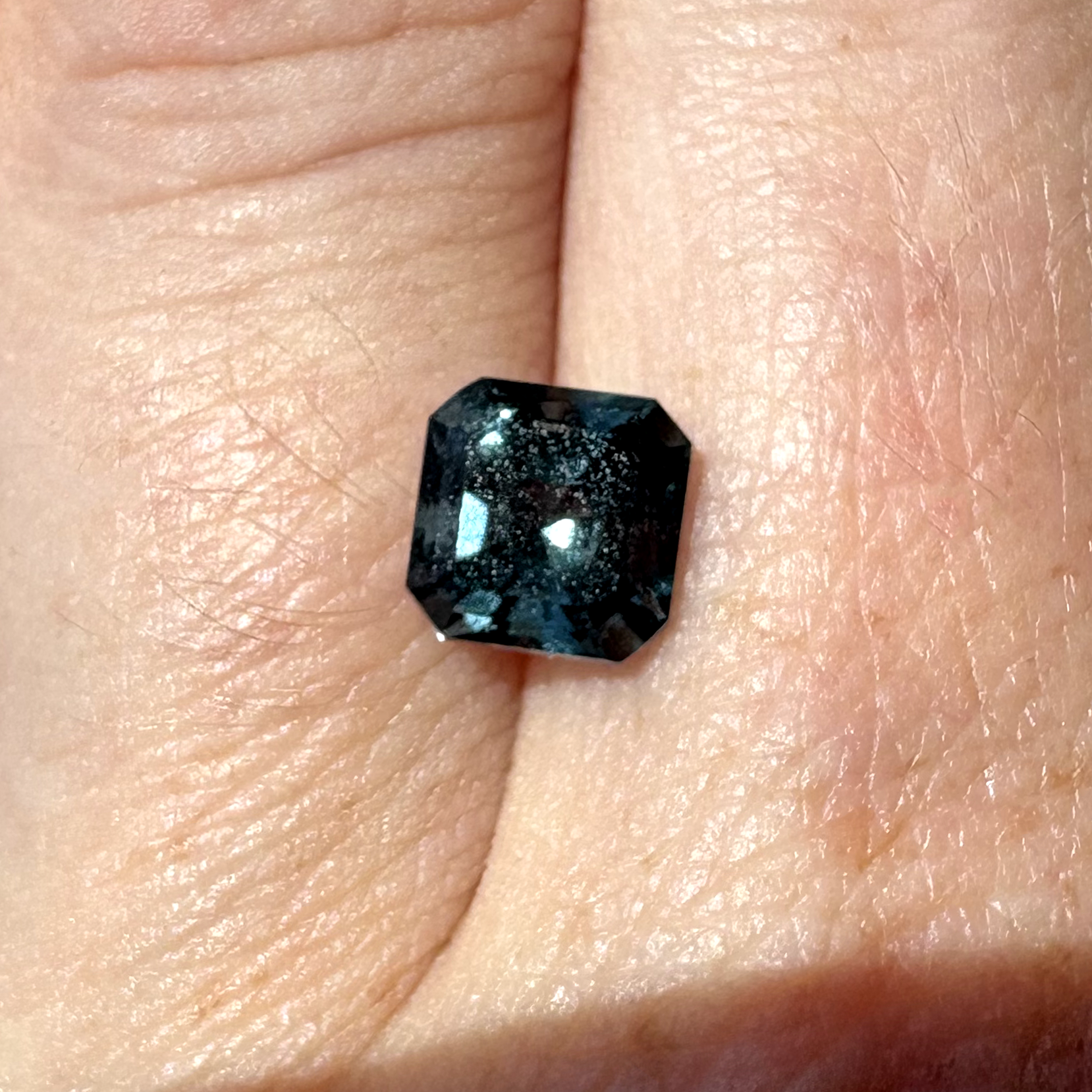 Bespoke 1.54ct Denim Asscher Cut Spinel