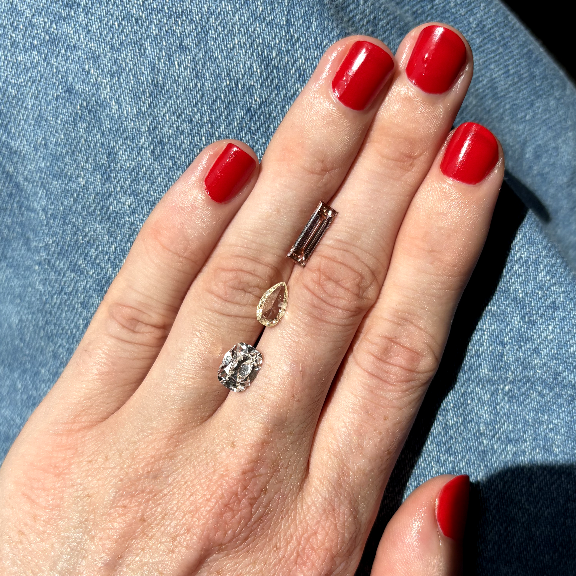 Bespoke 0.92ct Yellow Pear Cut Diamond