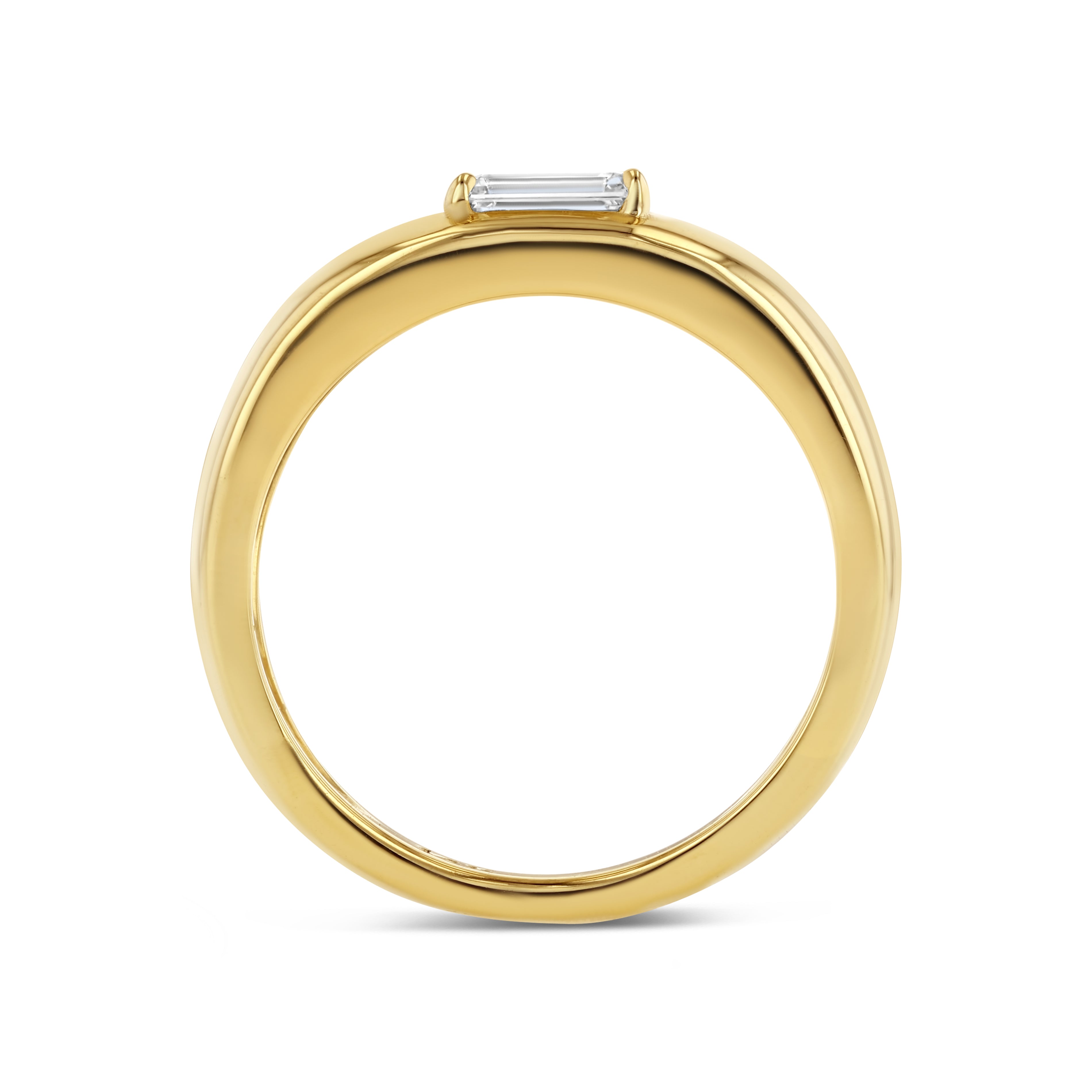 EMERALD CUT DIAMOND CLOUD RING