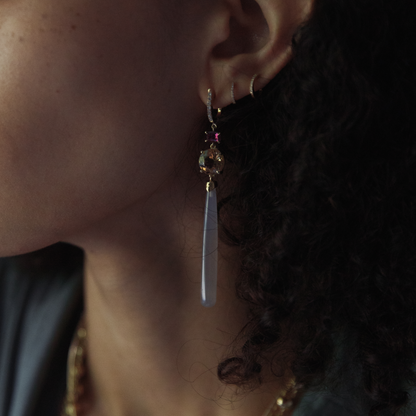 Garnet, Citrine & Agate Drops