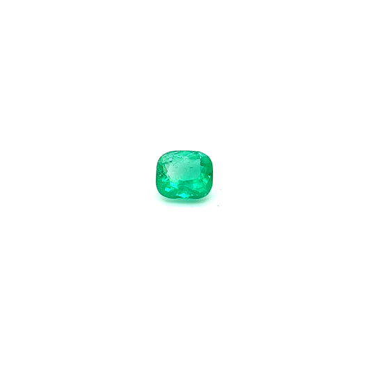 BESPOKE 1.52CT CUSHION CUT EMERALD RING