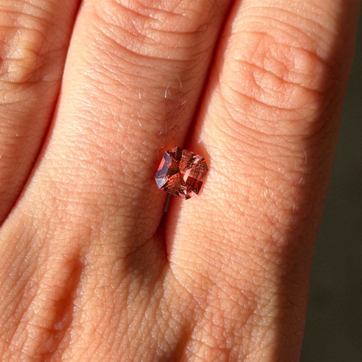 1.12ct Asscher Cut Malaya Garnet