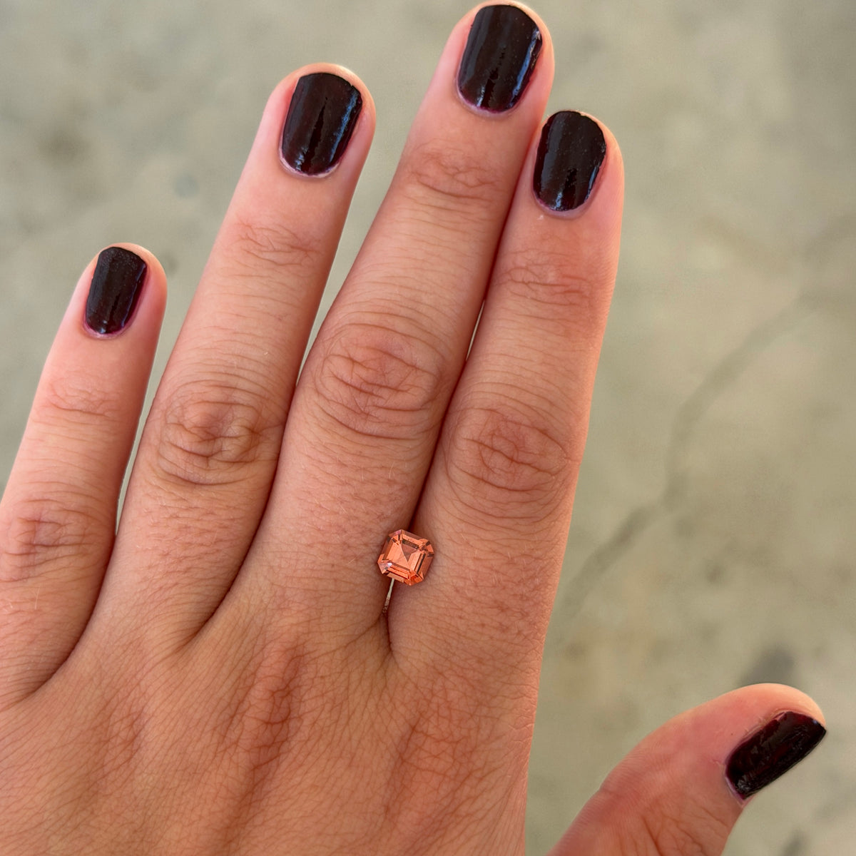 1.12ct Asscher Cut Malaya Garnet