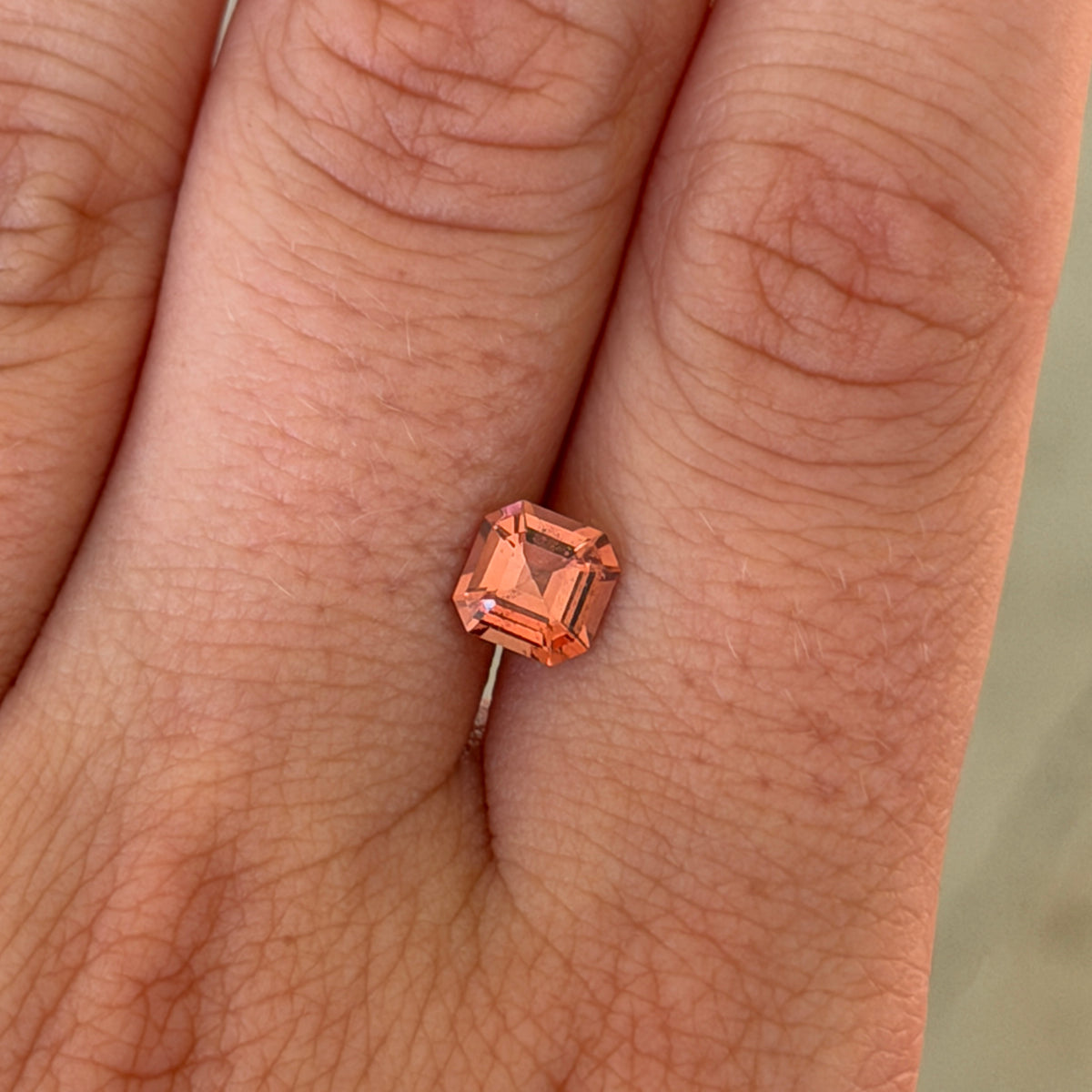 1.12ct Asscher Cut Malaya Garnet