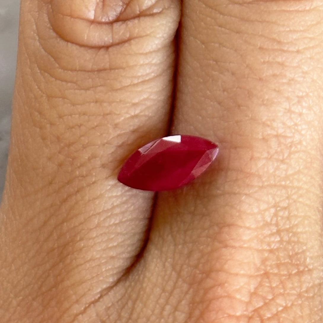 BESPOKE 1.45CT MARQUISE RUBY RING