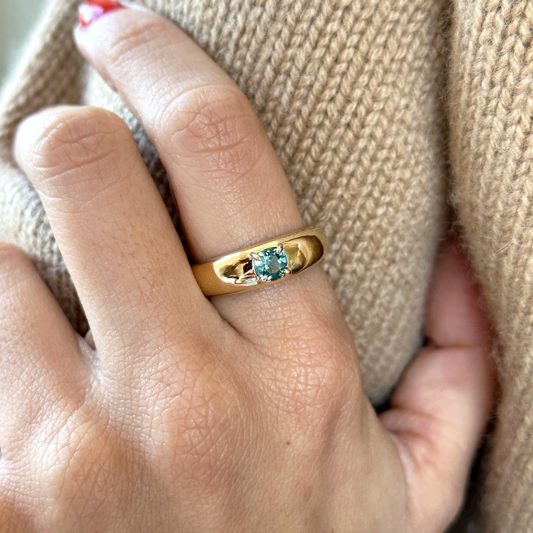 MINI TEAL TOURMALINE CLOUD RING