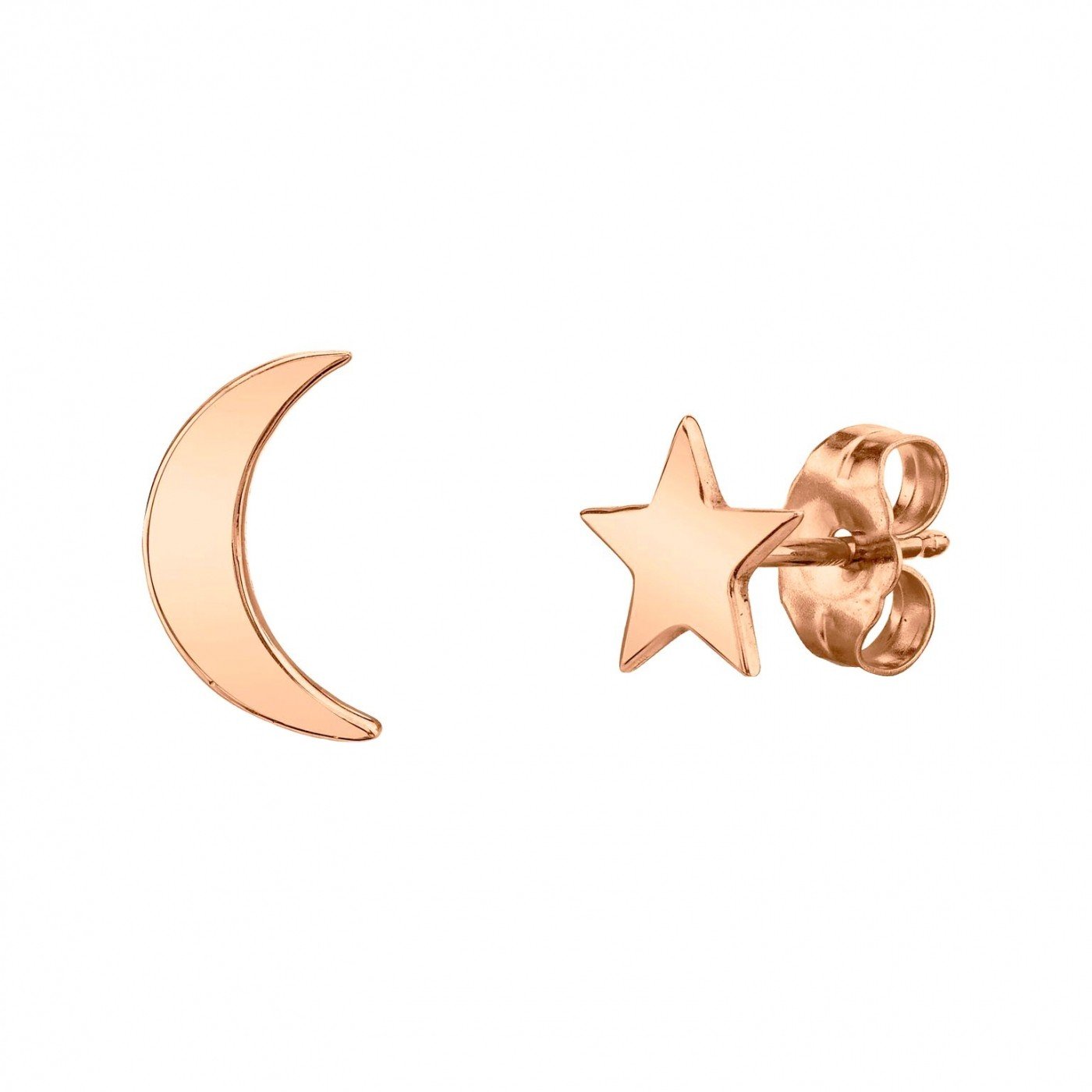 ROSE GOLD MOON & STAR EARRINGS