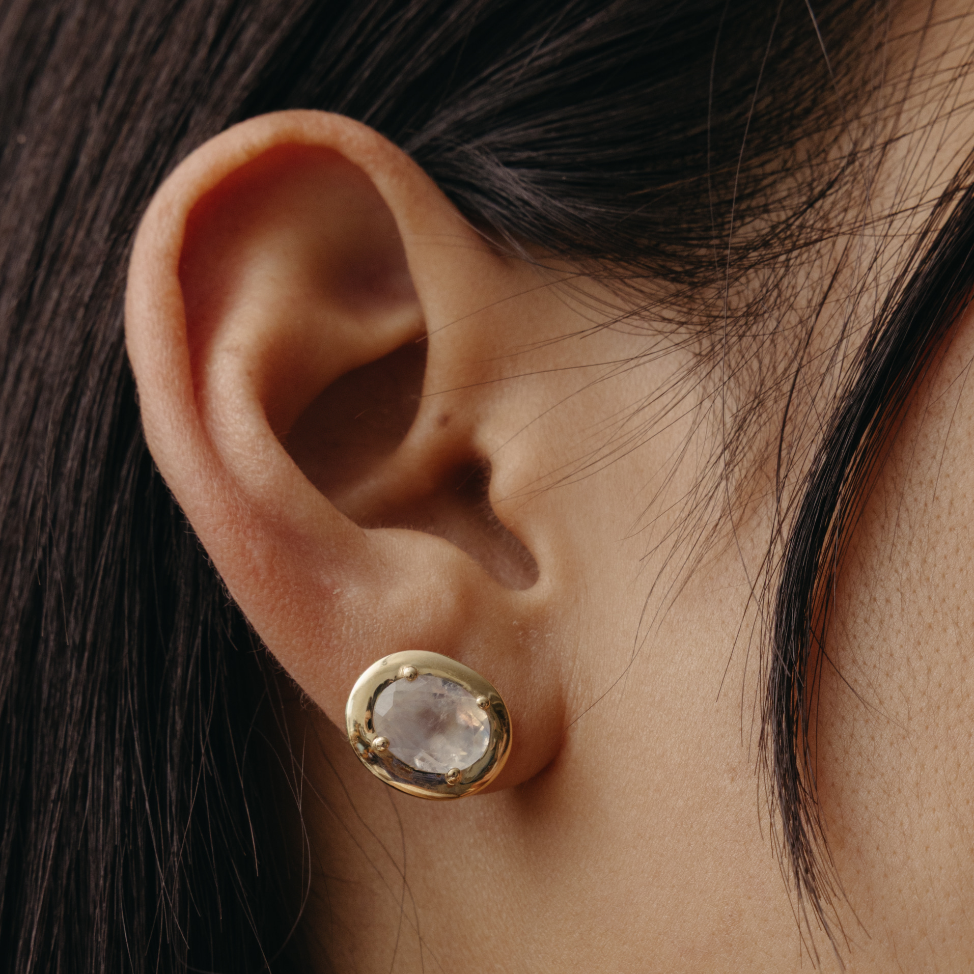 3.67tcw Moonstone Ripple Drop Earrings