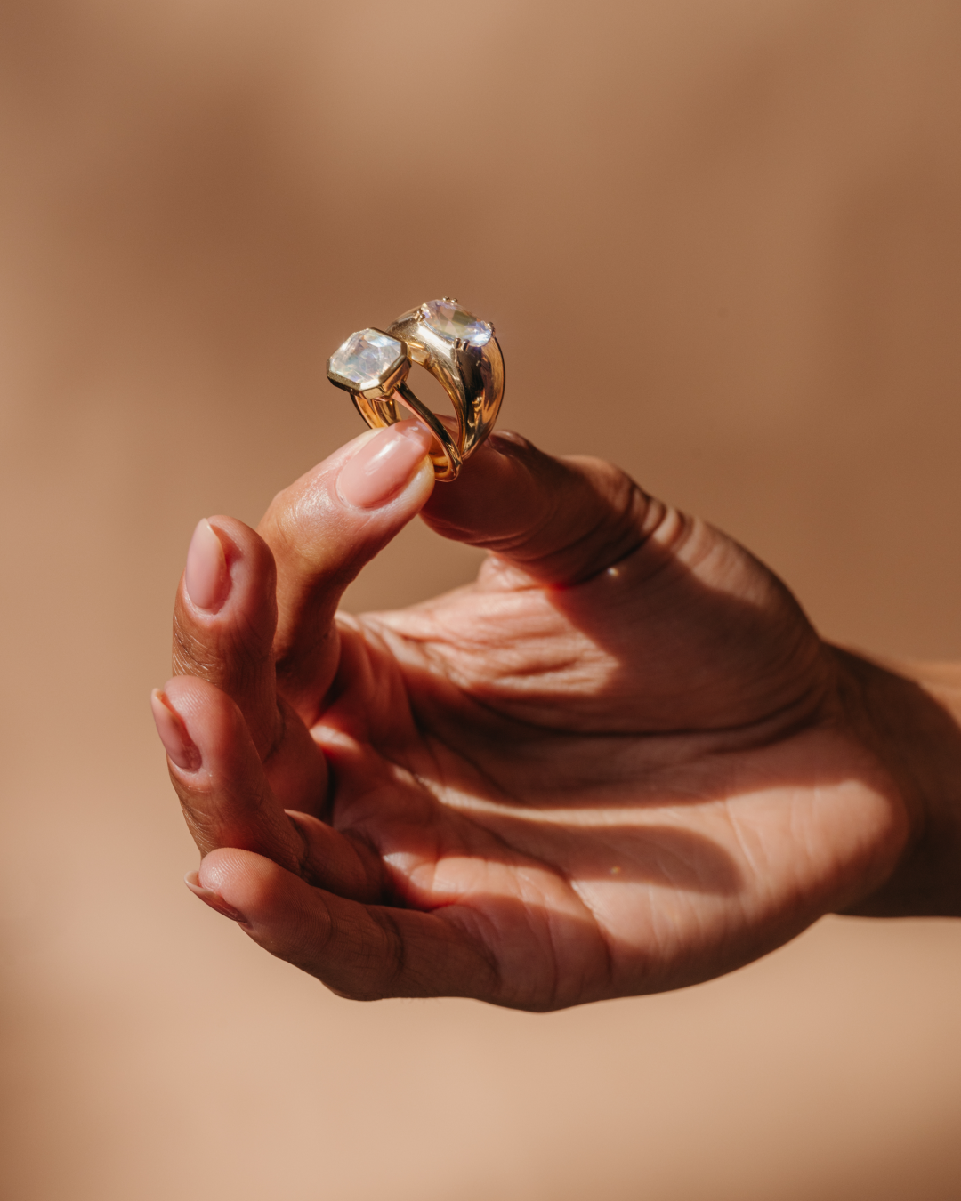 Moonstone Bezel Set Ring