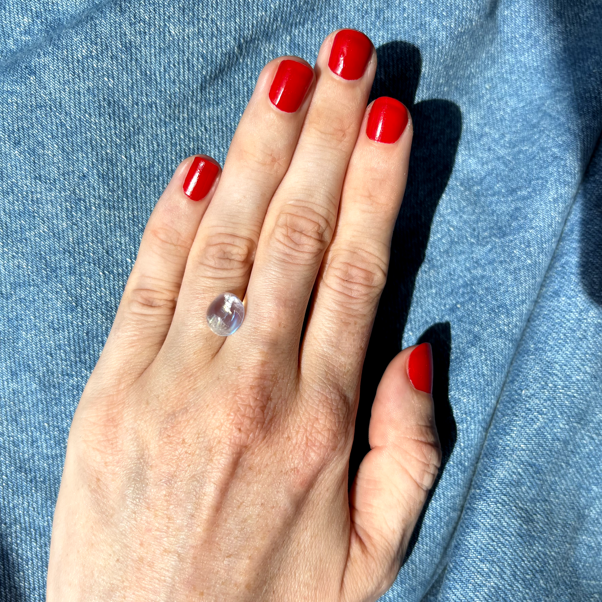 Bespoke 3.67ct Oval Moonstone Cabochon