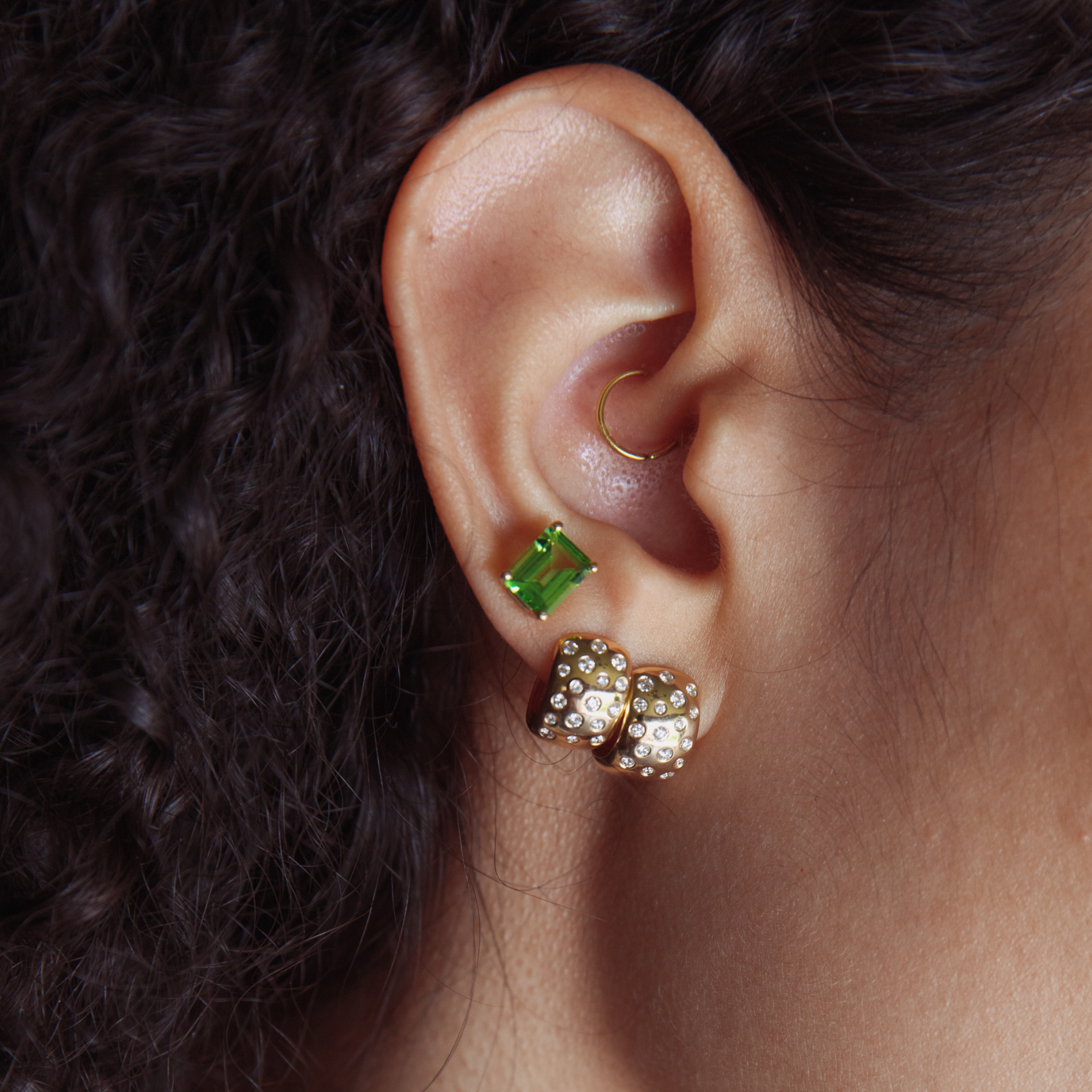 Peridot Prong Set Stud Earrings