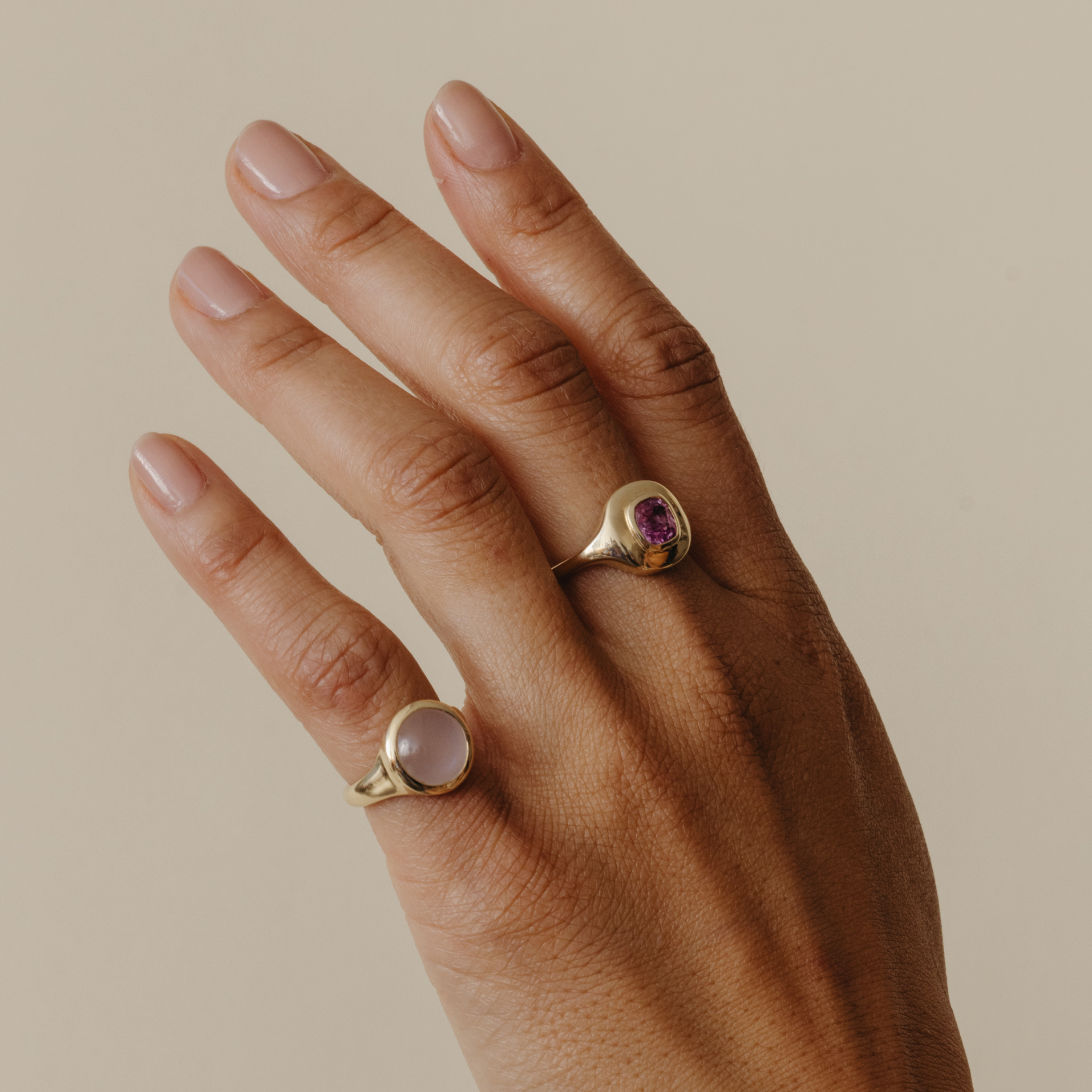 1.17ct Pink Sapphire Ripple Ring