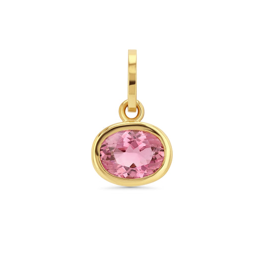 PINK TOURMALINE OVAL BIRTHSTONE CHARM