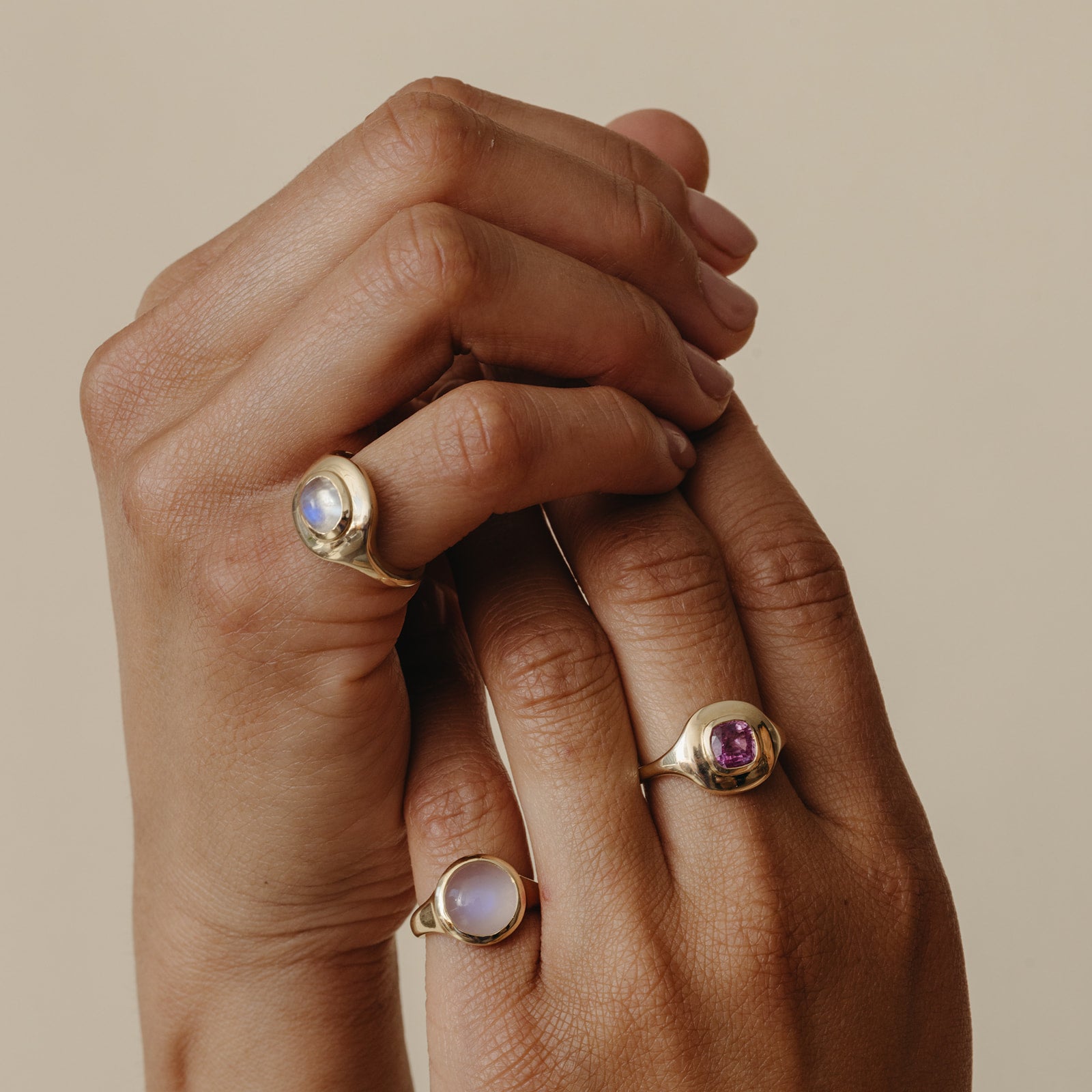 1.17ct Pink Sapphire Ripple Ring