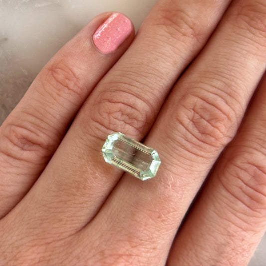 BESPOKE 3.59CT GREEN BERYL RING