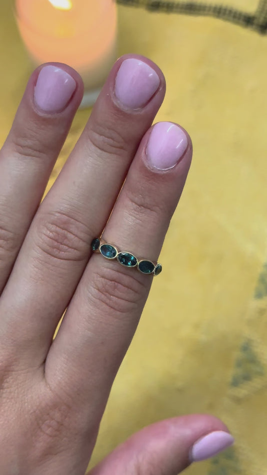 ALEXANDRITE OVAL BEZEL RING
