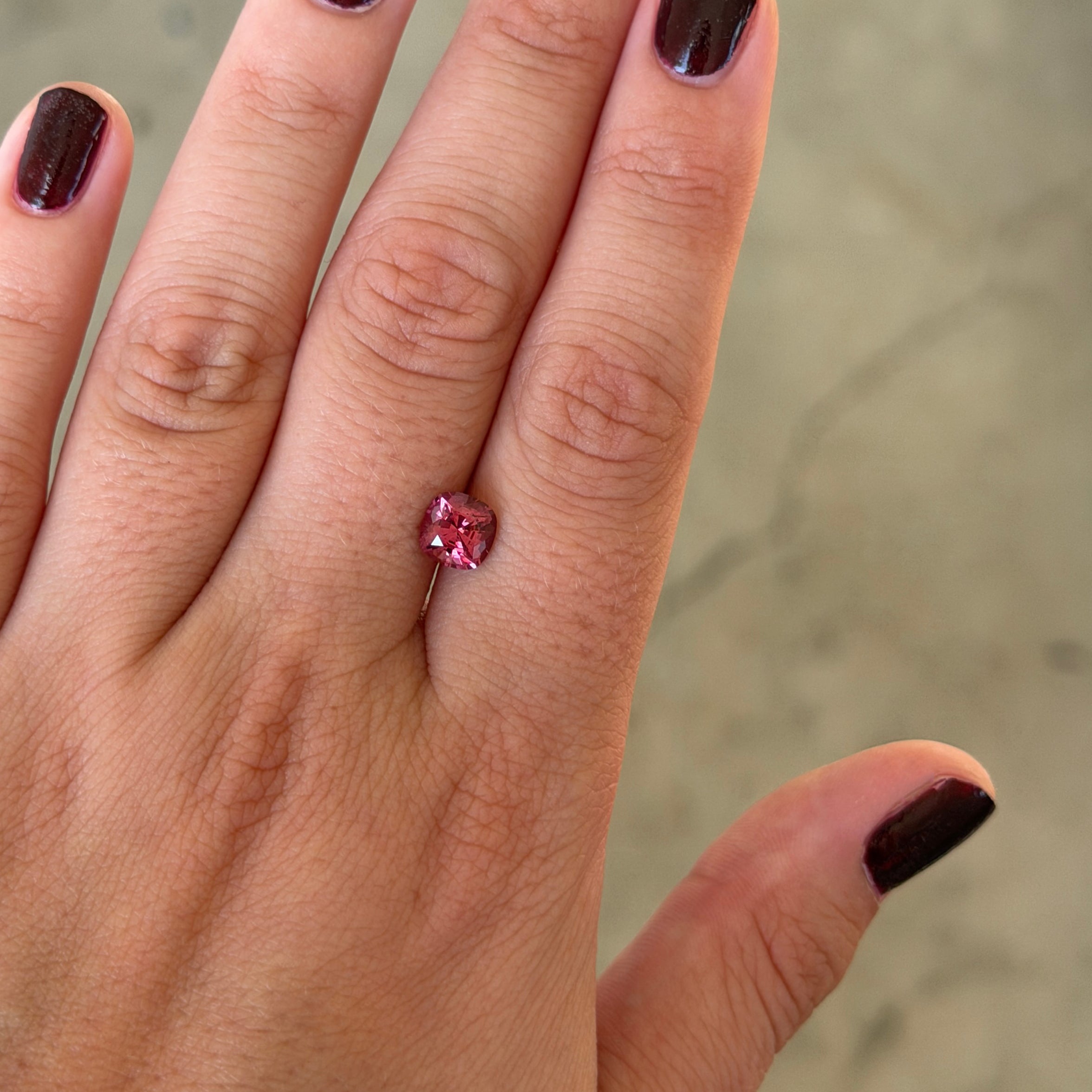 1.49ct Raspberry Cushion Cut Spinel