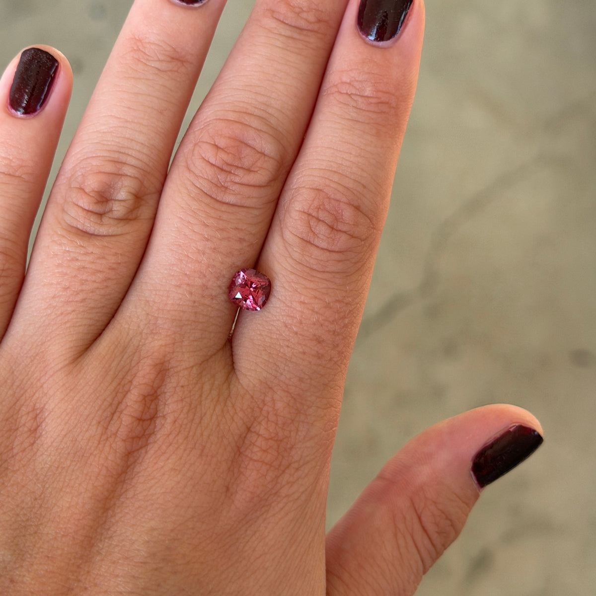 1.49ct Raspberry Cushion Cut Spinel