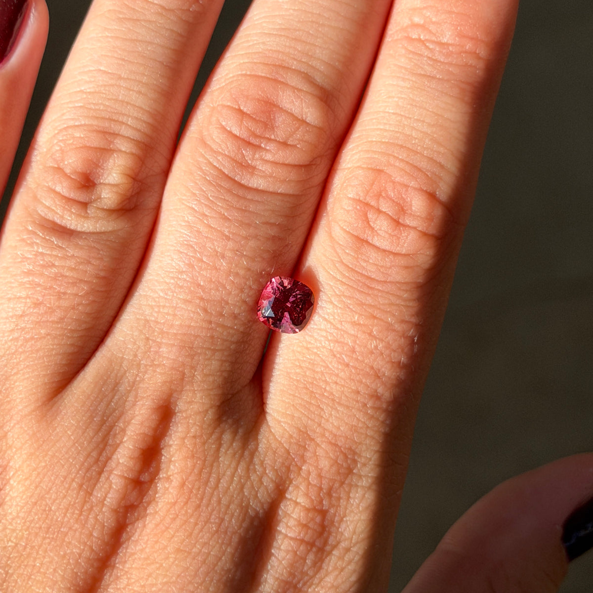 1.49ct Raspberry Cushion Cut Spinel