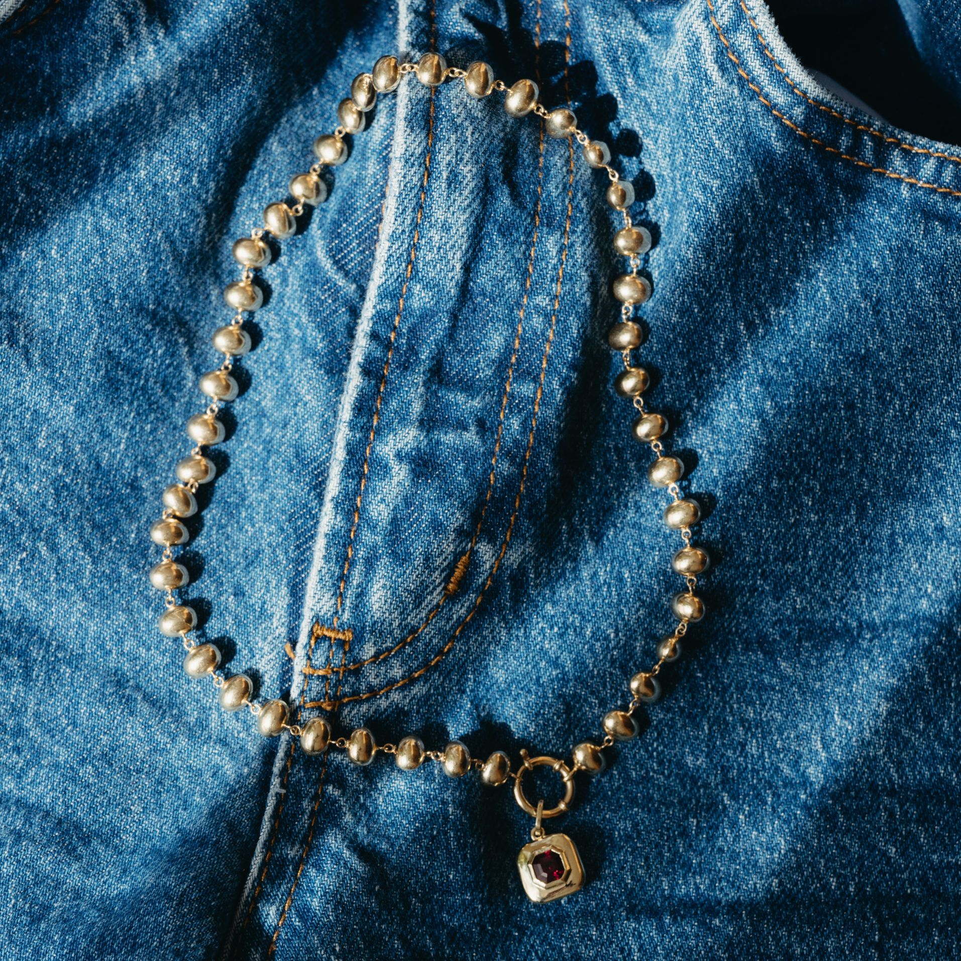 1.50ct Rhodolite Ripple Charm