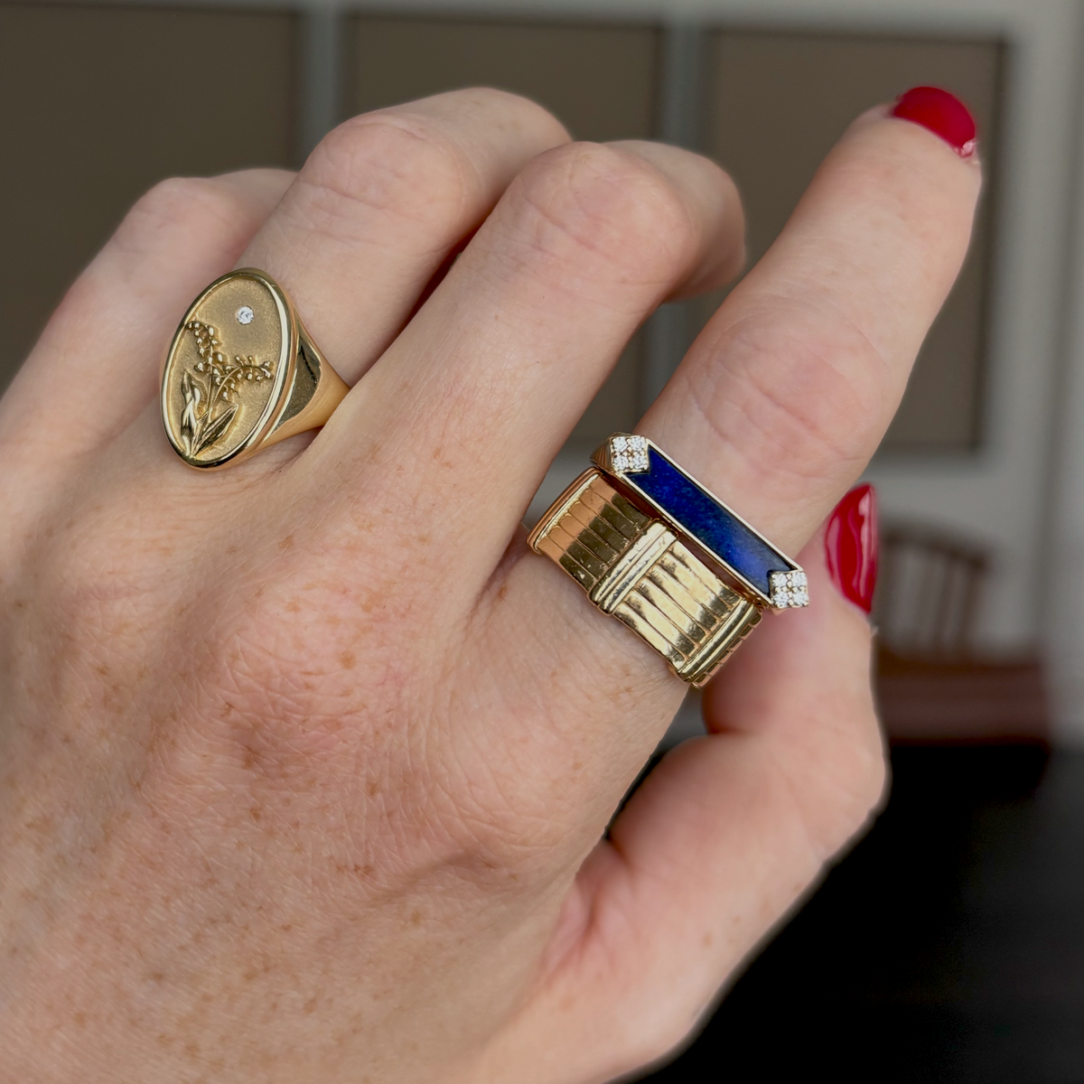 Starling x Meredith Peck Blueprint Lapis Ring