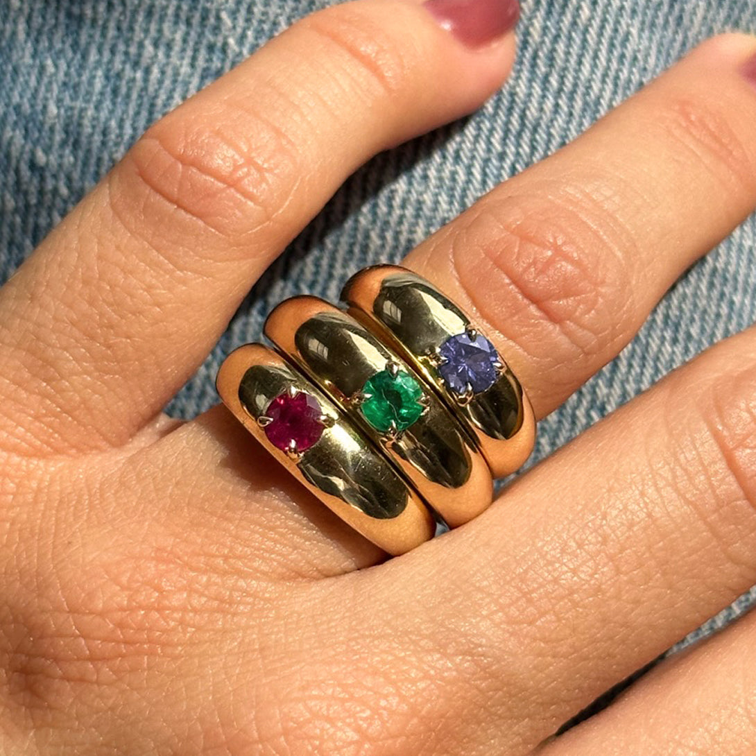 Ruby Petite Cloud Ring