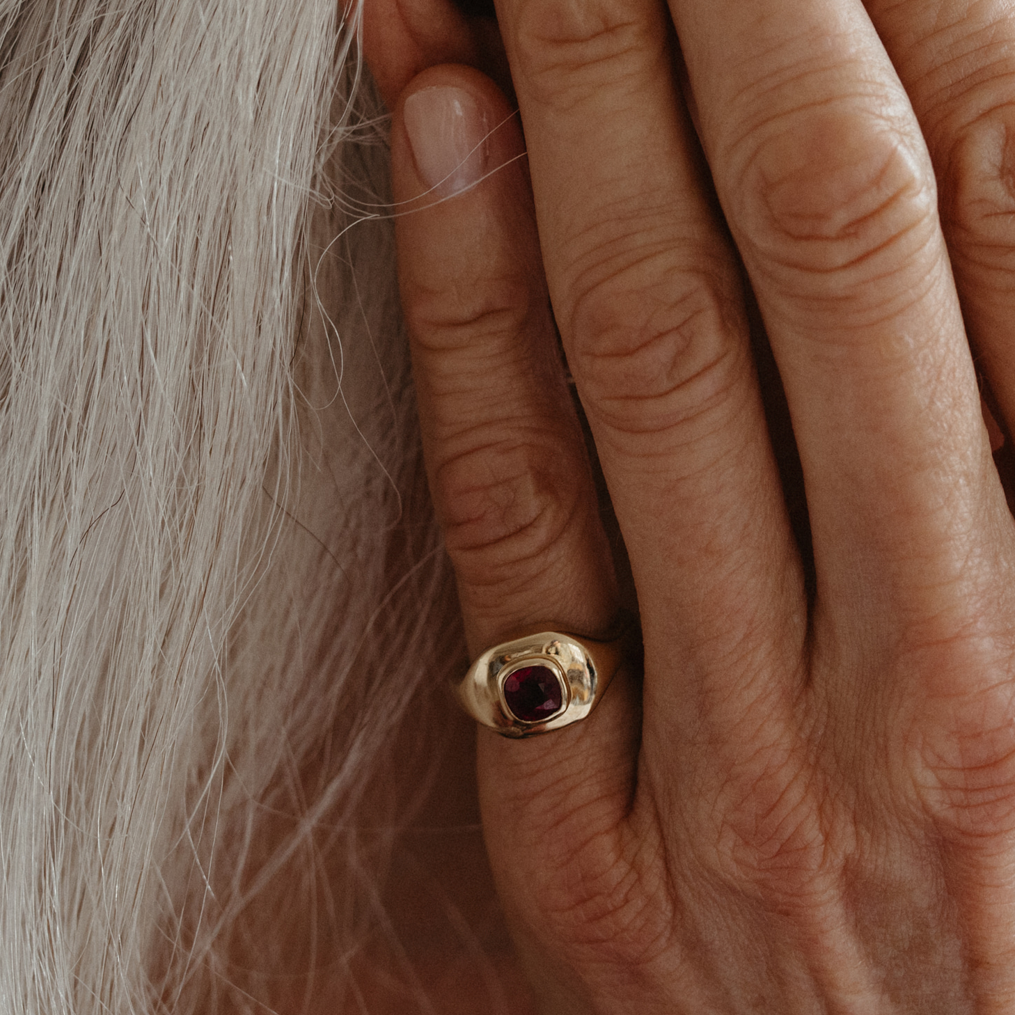 Ruby Ripple Ring