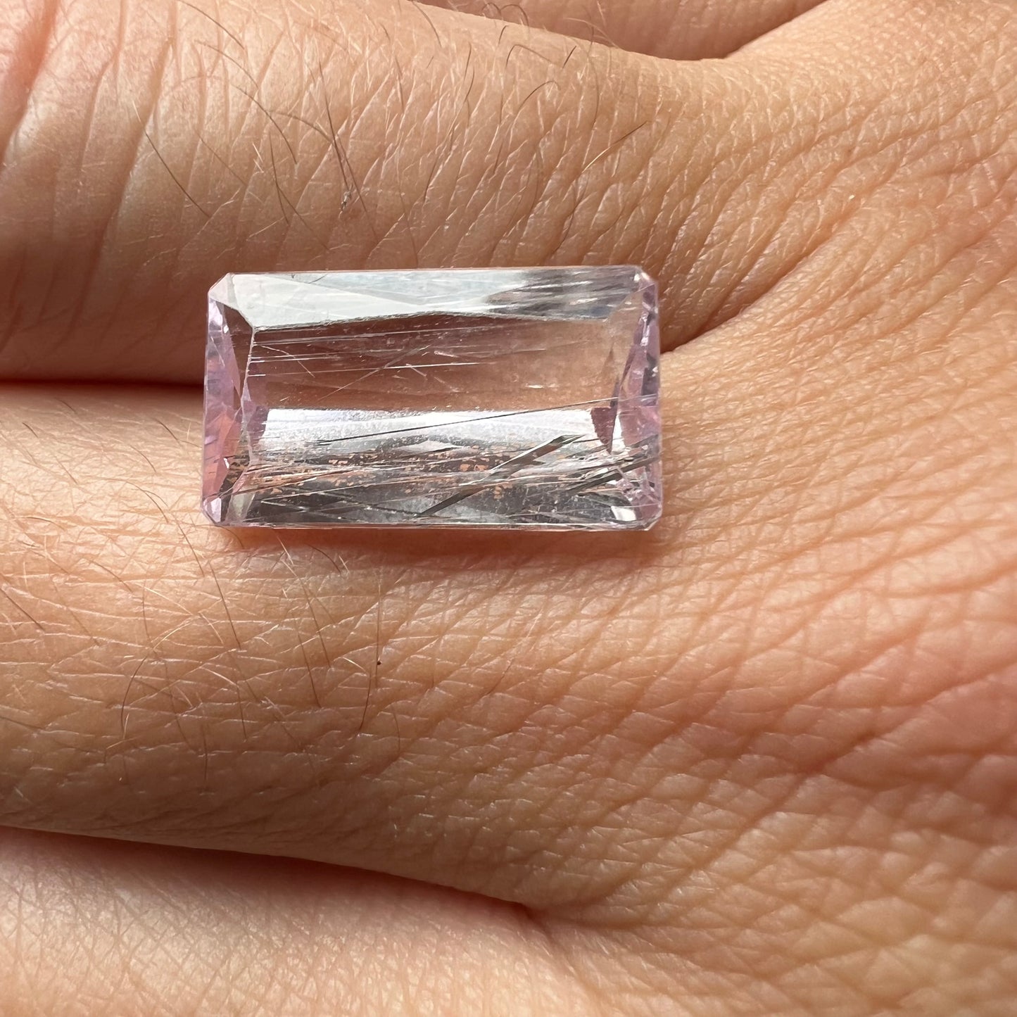 BESPOKE 7.13CT RUTILATED KUNZITE RING