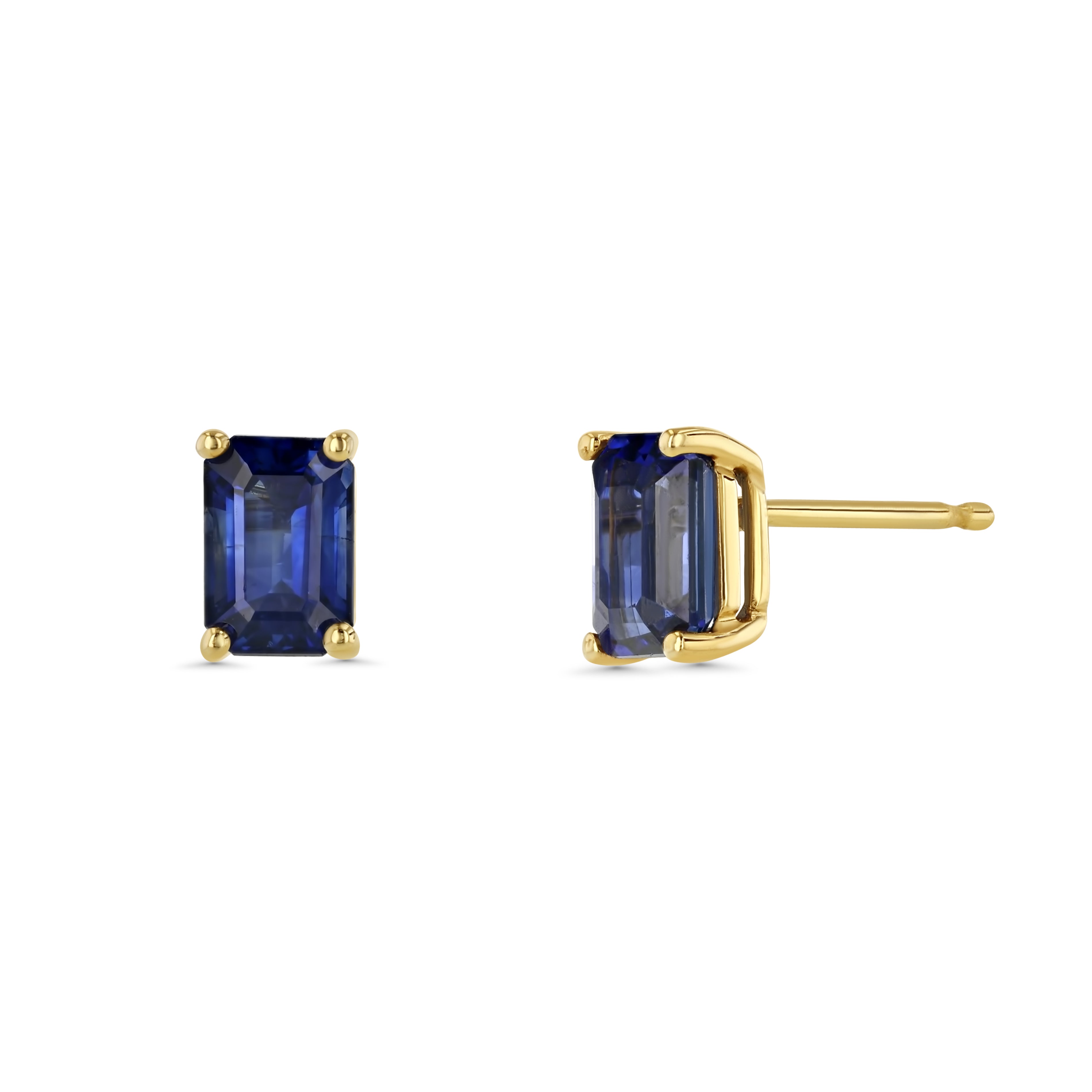 1.75ct BLUE SAPPHIRE PRONG SET EARRINGS