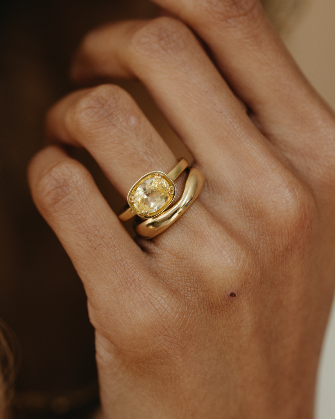 Cloud Shadow Wedding Band