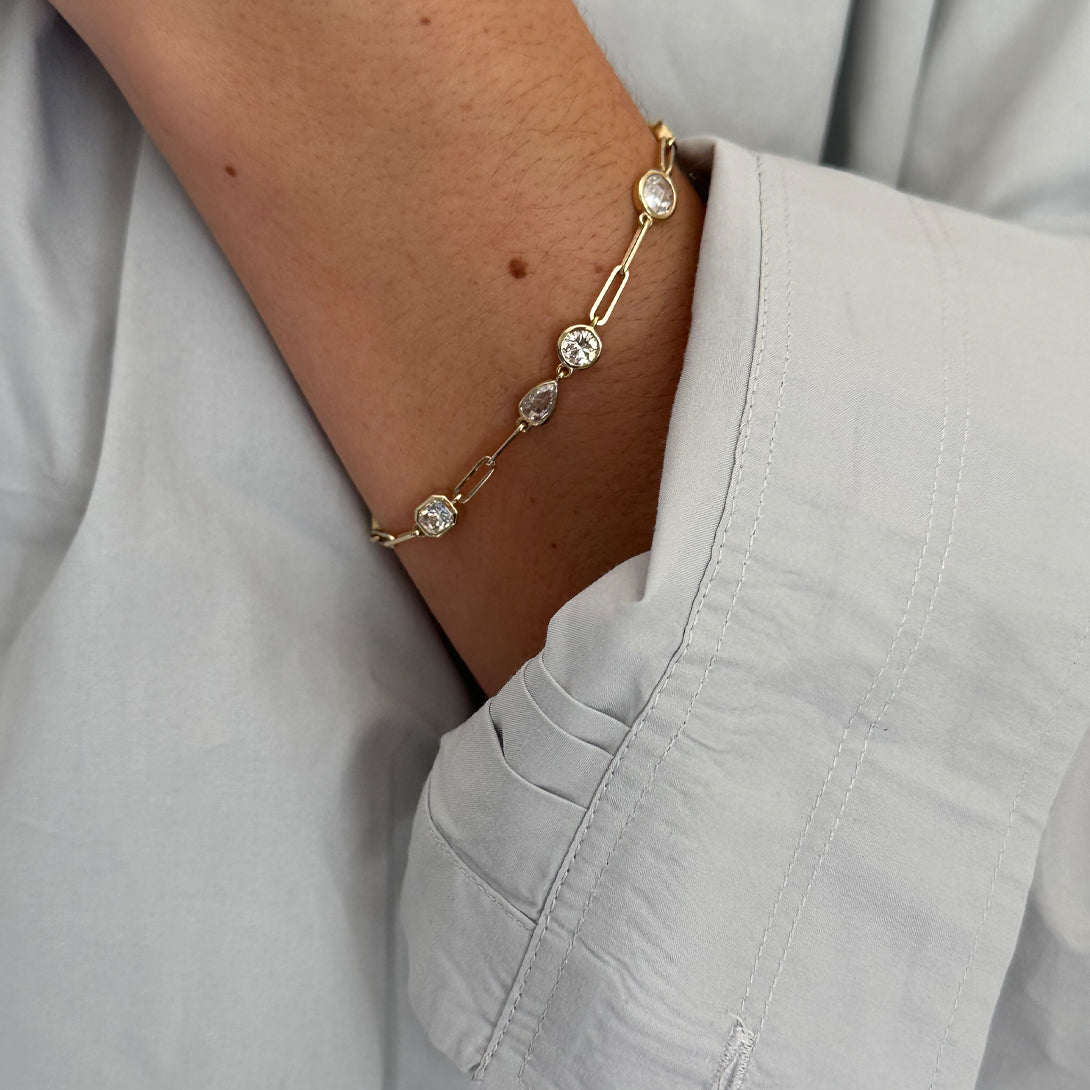 Diamond Stepping Stone Bracelet