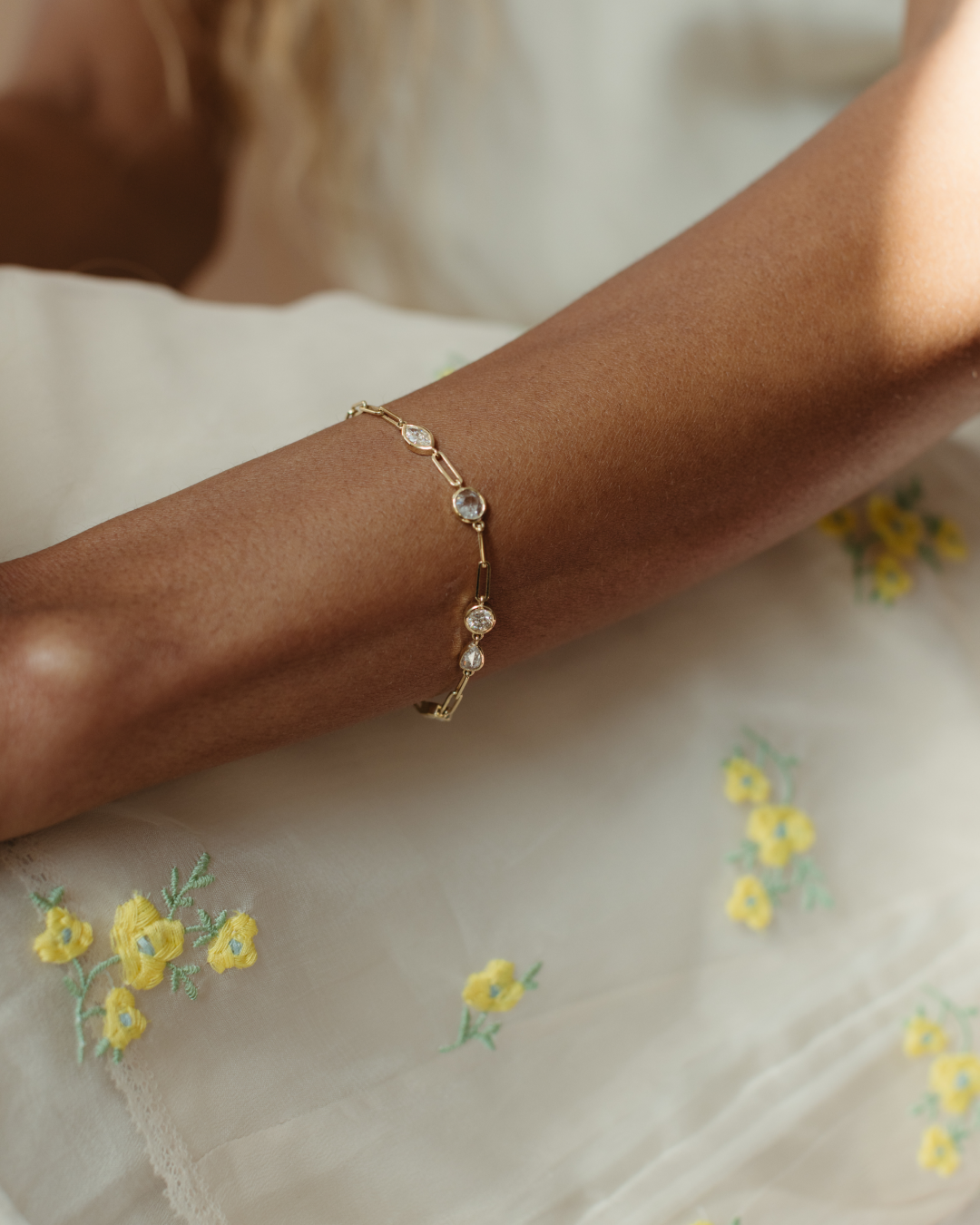 Diamond Stepping Stone Bracelet