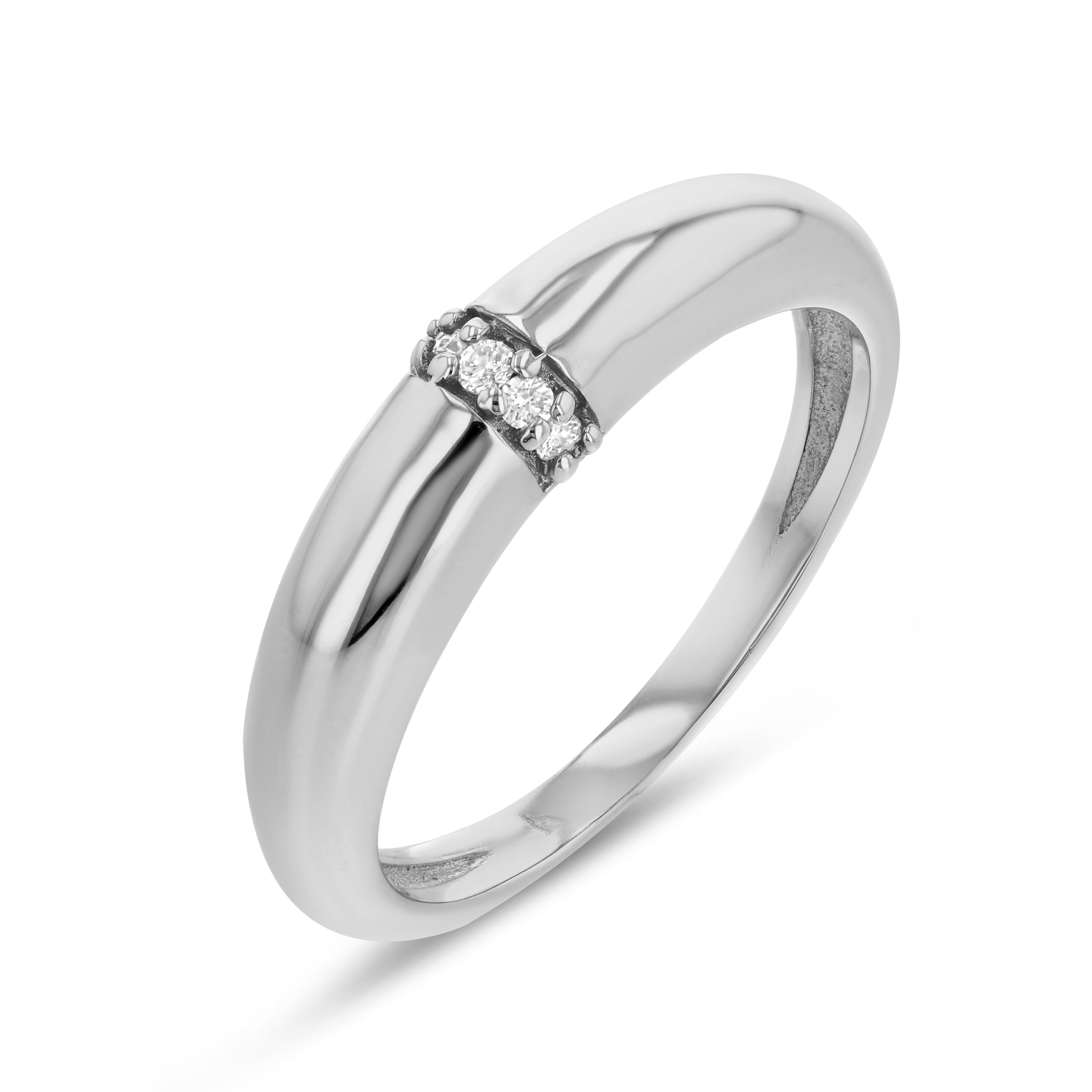 Diamond Line Cloud Ring