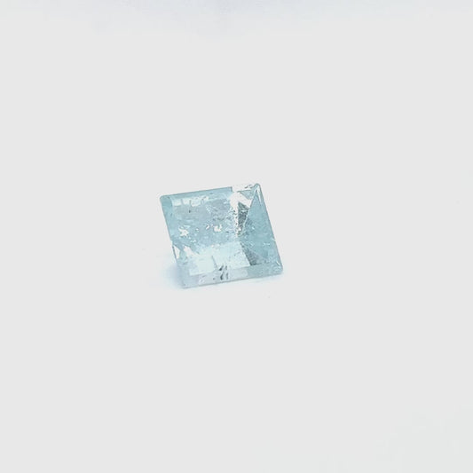 BESPOKE MIRROR CUT AQUAMARINE RING