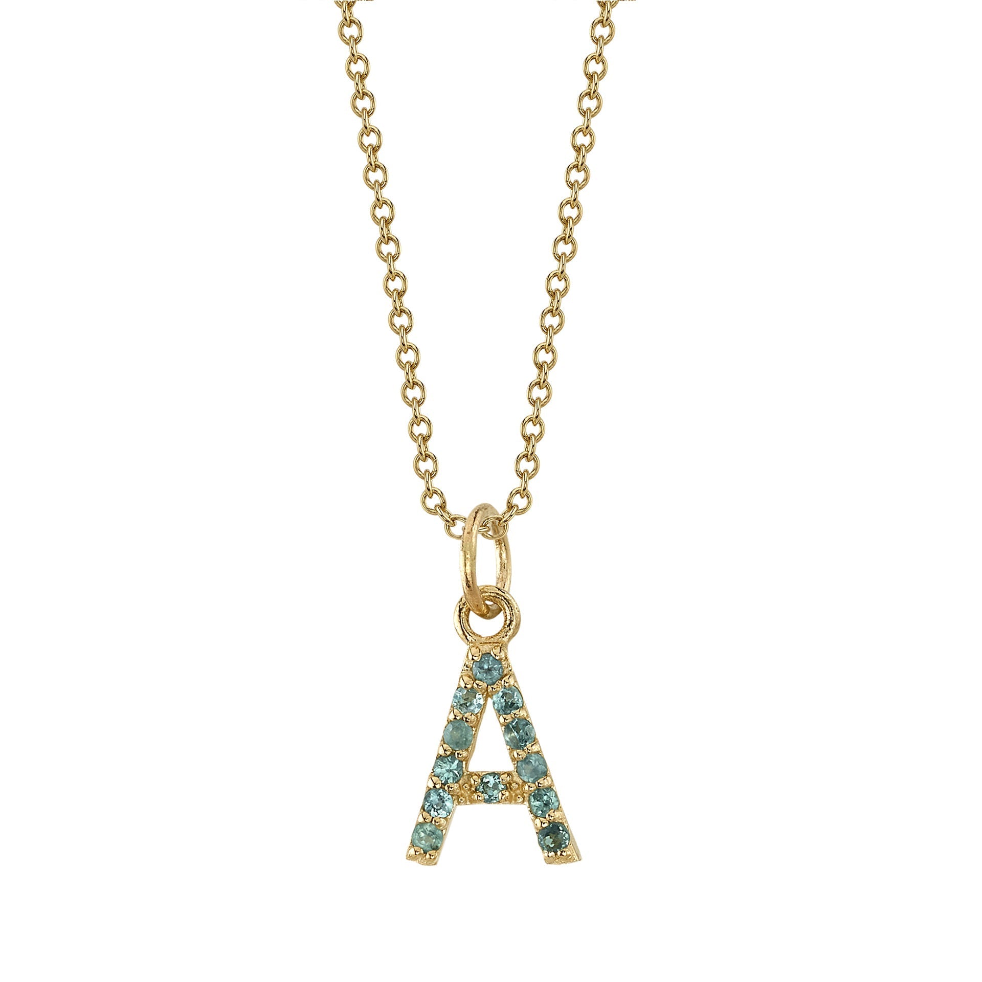 Alexandrite "A" Initial Birthstone Charm