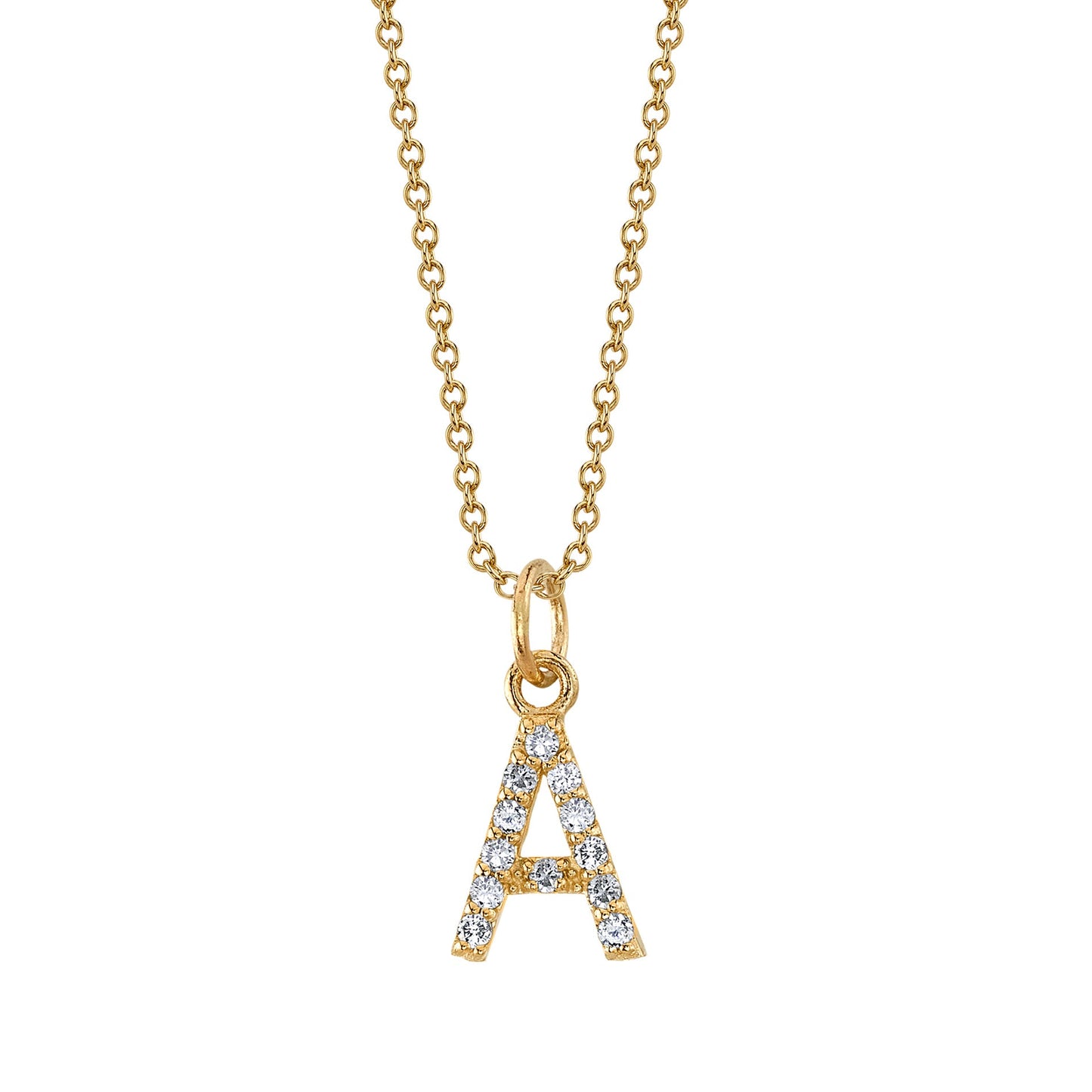 A Initial Birthstone Charm Necklace