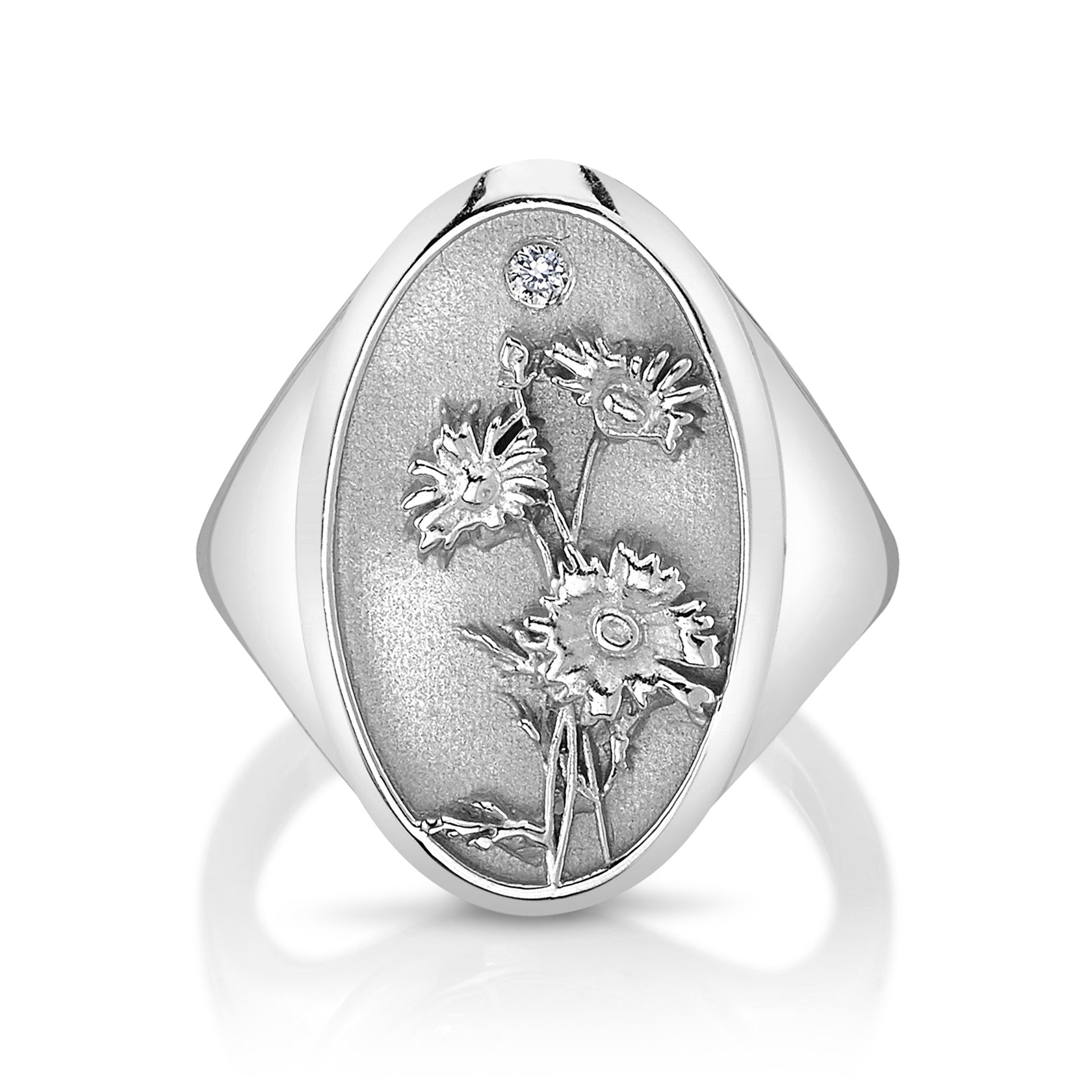 APRIL BIRTH FLOWER SIGNET RING |. STARLING JEWELRY – Starling