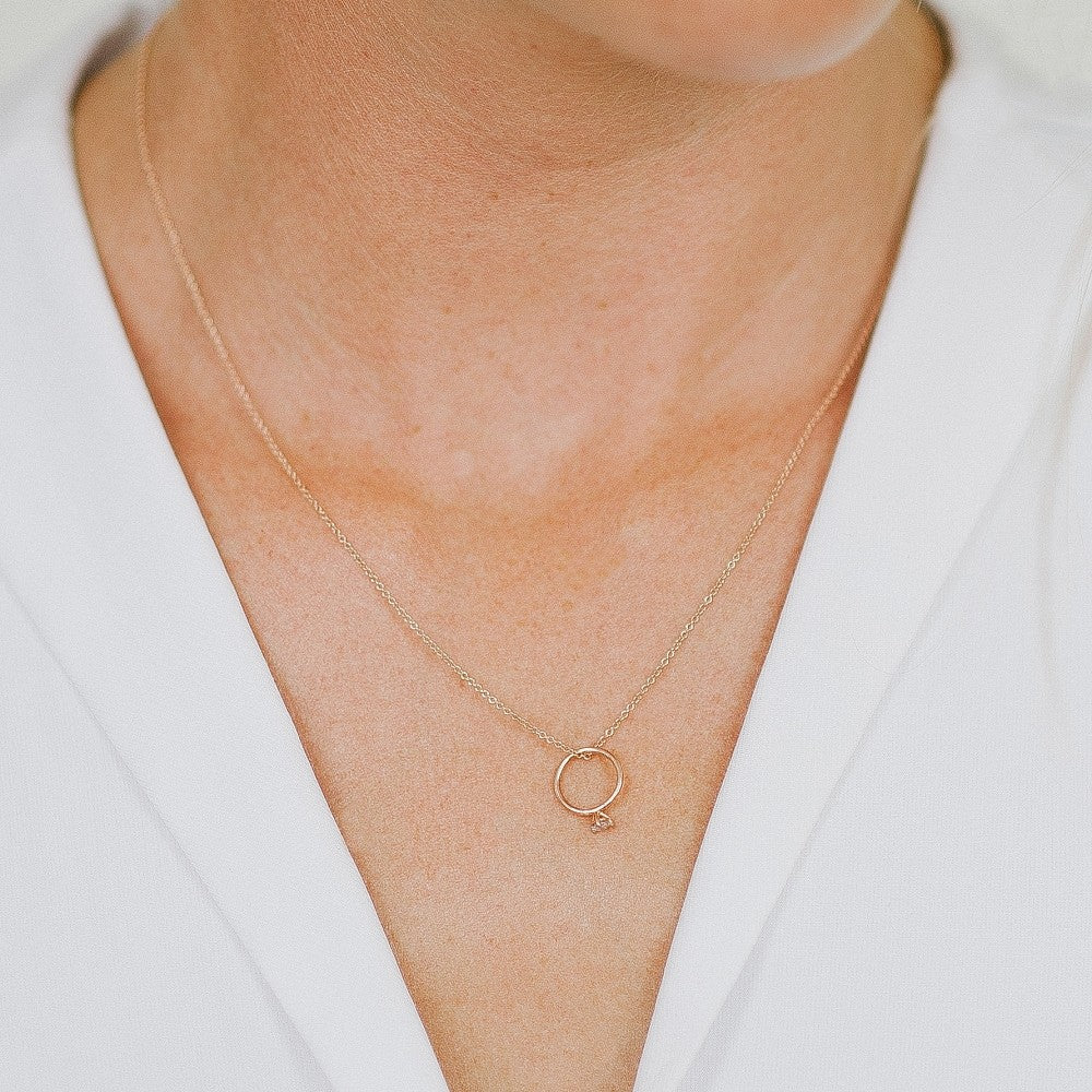Birthstone clearance ring necklace