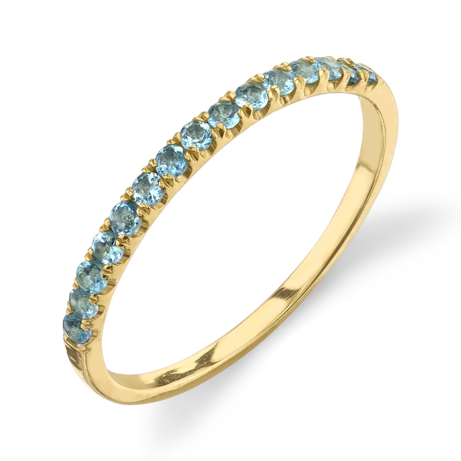 yellow gold, aquamarine