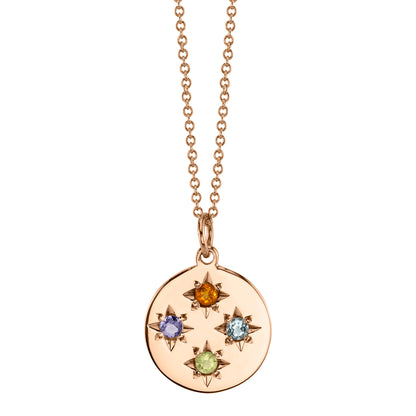 BIRTHSTONE COMPASS CHARM 4 STONES