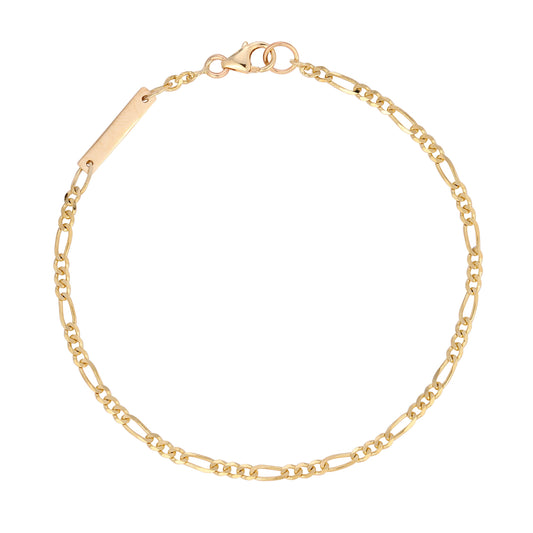 Engravable Bar Link Bracelet