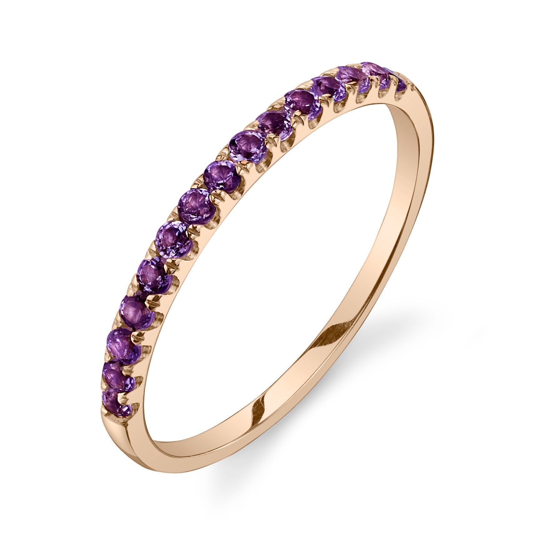 Colette Large Pave Ring Amethyst / 14K Yellow Gold