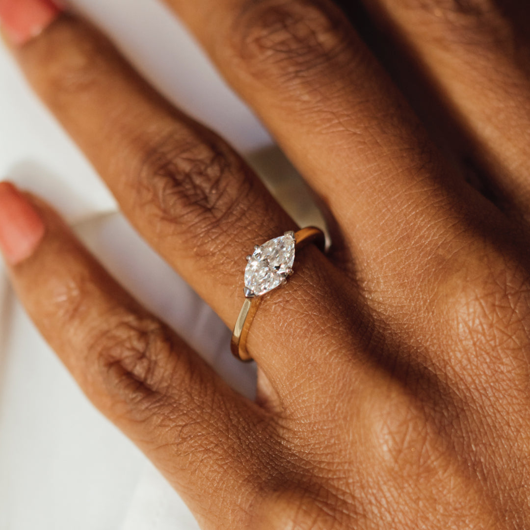 MARQUISE LAB DIAMOND RING