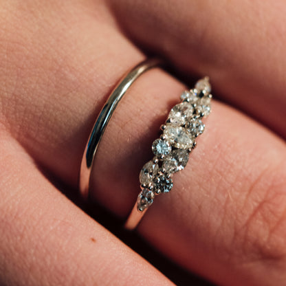 MARQUISE AND ROUND DIAMOND DIANA RING