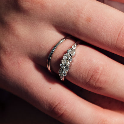 MARQUISE AND ROUND DIAMOND DIANA RING