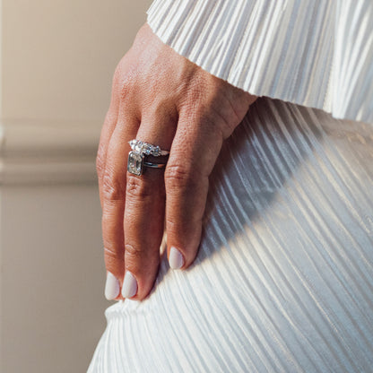 MARQUISE AND ROUND DIAMOND DIANA RING