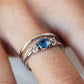 SAPPHIRE AND DIAMOND THREE STONE RING