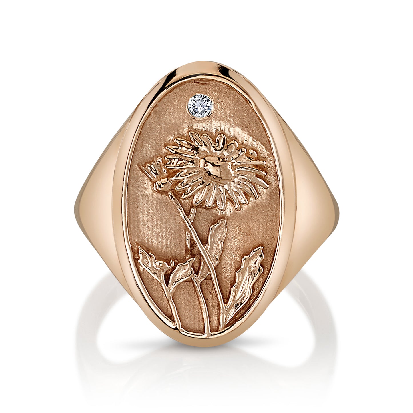 SEPTEMBER BIRTH FLOWER SIGNET RING